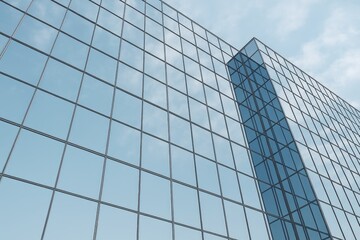 Fototapeta premium Contemporary urban architecture featuring glass facade structures