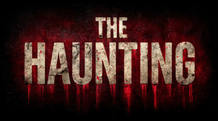 Dark Horror Text Effect Saying The Haunting