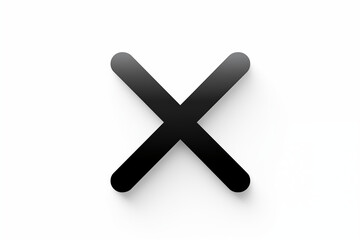 Obraz premium Black cancel tab close icon