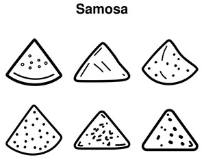 Samosa Food Outline Icons
