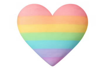 Rainbow heart representing lgbtq+ pride, celebrating love, unity, and acceptance across diverse communities