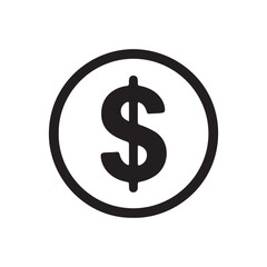Obraz premium High-Quality Vector Icon Dollar Sign in Circle for Business Use