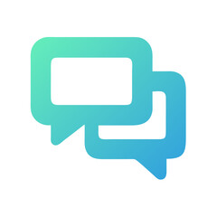 Naklejka premium A metal internet button displays a speech bubble icon, symbolizing chat and communication