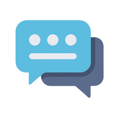 Fototapeta premium A blank white speech bubble moderns icon for chat, talk, or message communication