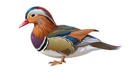 mandarin-duck-bird-in-digital-painting