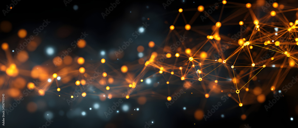 Aufkleber a vibrant abstract representation of interconnected nodes and pathways, illustrating the concept of 