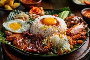 Sharp Image of Top View of Various Foods as a Culinary Concept Background