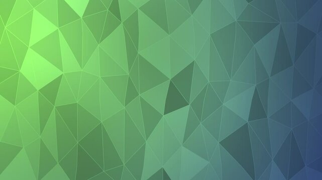 Colorful seamless polygonal mosaic with green and blue abstract geometric triangle pattern for a modern vector backdrop design