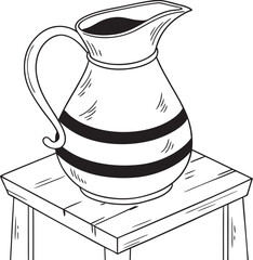 illustration of a jug of milk