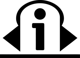 Information Signboard Icon Black and White