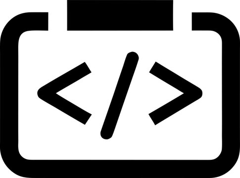 JavaScript Code File Icon Black and White