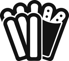 Mozzarella Sticks Appetizer Icon Vector