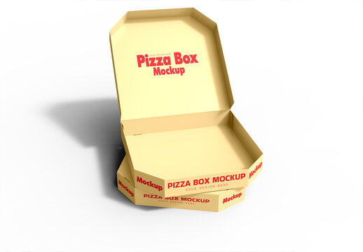 Stacked Pizza Box Mockup Design