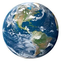 earth globe on white background