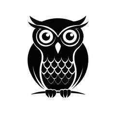 Fototapeta premium owl on tree icon