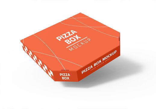 Isometric Pizza Box Mockup