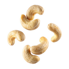cashew nuts isolated on transparent background