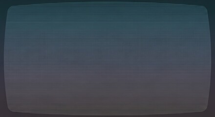 Distorted retro monitor display with horizontal scanlines gradient of teal to muted grey evoking a nostalgic grainy