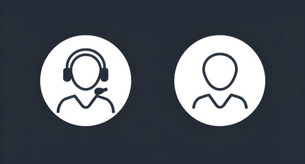 Customer service representative, Call center agent, Support representative, Help desk staff, Tech support person, Customer care, Call center operator, Online support agent, Phone support, Headset with