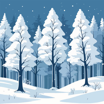 Winter Landscape Snow Logo Vector