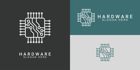 Electronical Circuit Logo Set