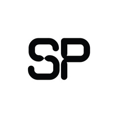 SP monogram logo design letter text name symbol monochrome logotype alphabet character simple logo