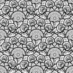 Black White Mandala Pattern vector 