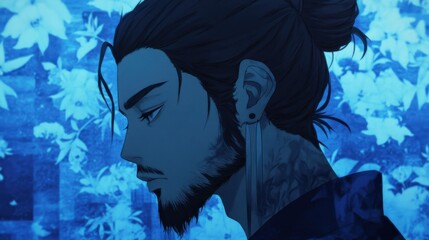 Pensive Anime Character With