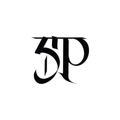 SP monogram logo design letter text name symbol monochrome logotype alphabet character simple logo