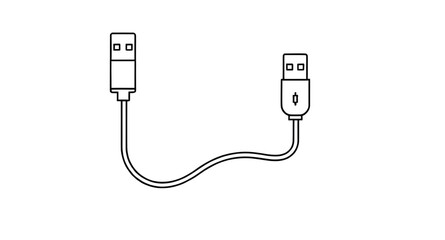 USB cable, USB cord, Charging cable, Data transfer cable, USB connector, USB plug, USB wire, Tech cable, USB illustration, USB icon, Cable vector, Electronic cable, USB port, USB type-A, USB type-C, M