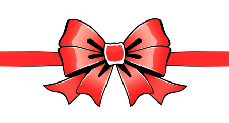 red bow isolated on white background