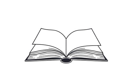 Open book vector, Open book illustration, Book icon, Open book clipart, Reading book vector, Book pages open, Flat book vector, Open notebook vector, Education book icon, Learning symbol, Academic boo