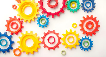 Abstract colorful gear background, Colorful gears design, Gear mechanism background, Vibrant gear pattern, Industrial abstract art, Tech gears background, Engineering theme, Abstract gear wheels, Gear