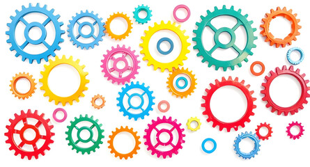 Abstract colorful gear background, Colorful gears design, Gear mechanism background, Vibrant gear pattern, Industrial abstract art, Tech gears background, Engineering theme, Abstract gear wheels, Gear