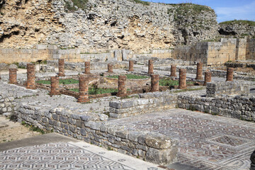 Exploring the intricate mosaics and ruins of Conimbriga Roman settlement in Portugal