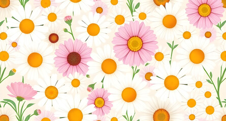 Seamless flower pattern, Floral seamless pattern, Repeating flower design, Flower background, Flower wallpaper, Botanical seamless pattern, Vintage floral pattern, Spring flower pattern, Hand-drawn fl