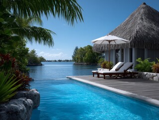 Luxury Overwater Bungalow with Private Deck and Scenic View