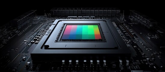 Obraz premium High-Resolution Close-up of a Modern Camera Sensor with Detailed Circuitry