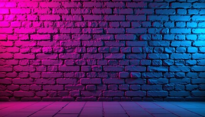 Obraz premium the scene is an interior featuring a weathered brick wall and a tile floor. the wall, constructed from aged bricks, is textured and rough