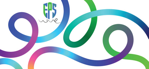 Color Waves with Rainbow Gradient. Abstract Modern Shapes. Vector Background with Color Dynamic Ribbon. Flowing Spiral Strokes. Colorful Line Art.eps10