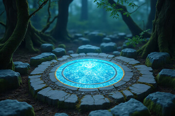 Timeless moon phases over ancient European architecture: a vintage travel through the zodiac's abstract art and history