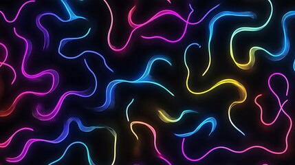 Abstract rainbow swirling lines pattern