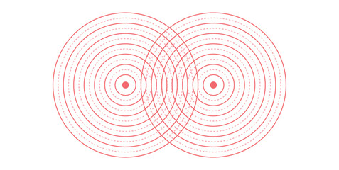 Two Source Interference in Physics. Interference of Water Waves.