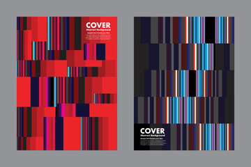 Vector abstract background with vertical line blocks forming a rhythmic. Bold color strips pop form overall palette, A balance of order and distortion. For covers, annual report, digital artwork.