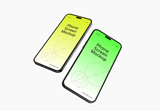 Two Phone Screen Mockup