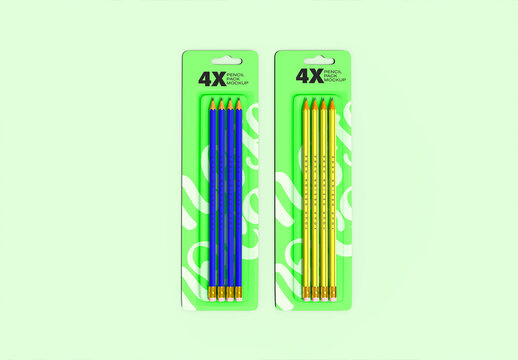 Pencil Mockup Stationary Product Design