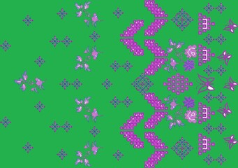 Traditional Mughal Art Embroidery work new indian style neckline embroidery design A beautiful new ornament ethnic style embroidery bunch design of flowers as mughul art work pattern