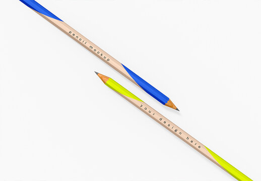 Pencil Mockup on White Background