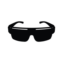 Sleek black sunglasses with a modern design isolated on white backdrop