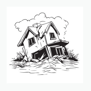 sketch of house